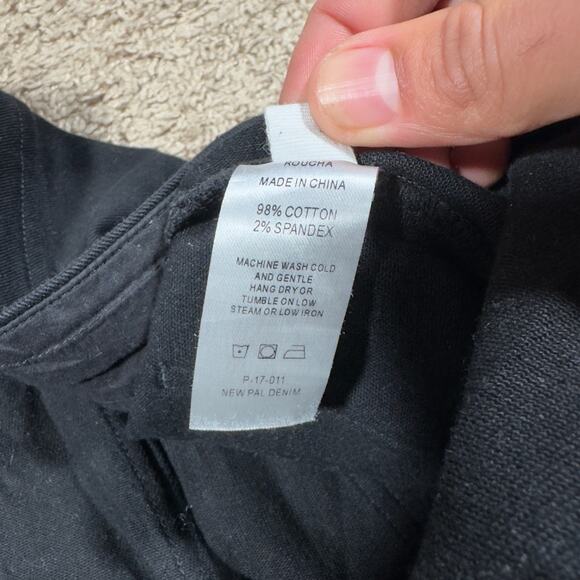 Roucha Women's Size CC (10-14) Black New Pal Denim Cinch Waist Crop Pants - Picture 5 of 11